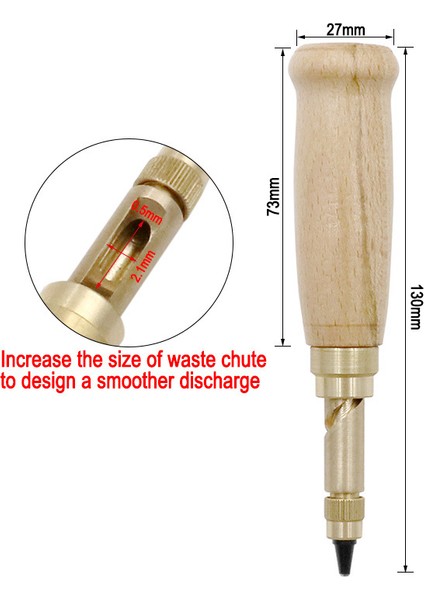 Takım Deri Vida Deliği Yumruk Ciltleme Araçları Kiti Seti Kitap Zanaat Matkap Delik Makinesi 1.5-4mm Dikiş Araçları (Yurt Dışından)