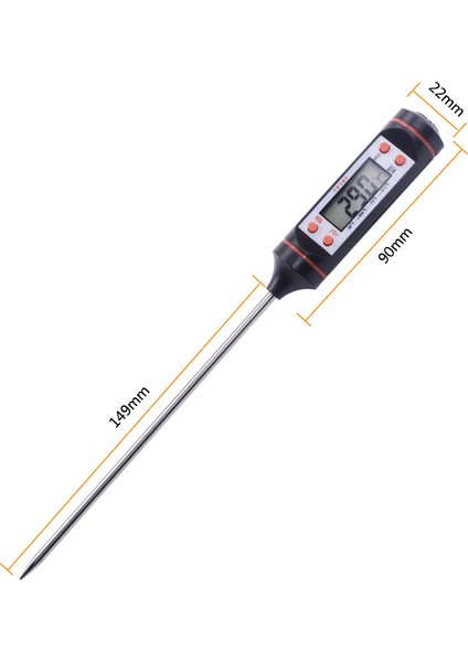 Yieryi TP101 Dört Düğmeli Gıda Termometresi/elektronik Barbekü Probu Termometresi/barbekü Termometresi (Yurt Dışından)