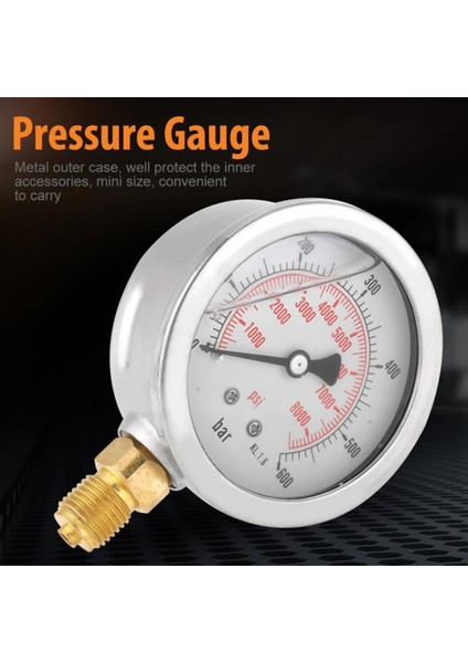 0-600BAR G 1/4 63MM Kadran Hidrolik Su Basıncı Ölçer Ölçer Ölçme Aracı (Yurt Dışından)