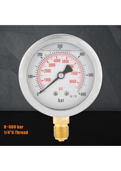 0-600BAR G 1/4 63MM Kadran Hidrolik Su Basıncı Ölçer Ölçer Ölçme Aracı (Yurt Dışından) fırsatları