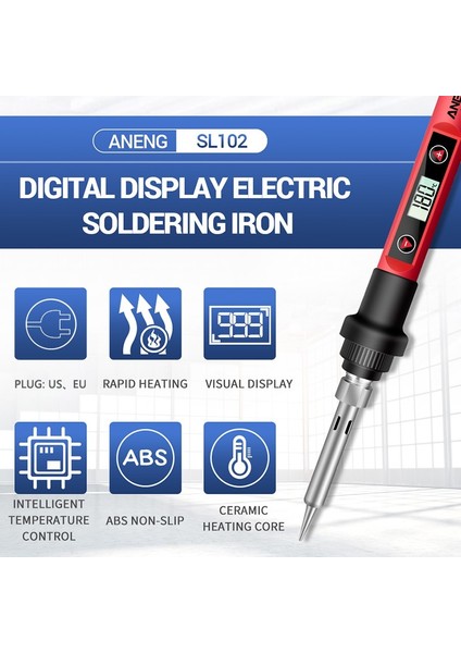 Aneng 60W Dijital Elektrikli Havya Sıcaklığı Ayarlanabilir 220V 110V Kaynak Aracı Seramik Isıtıcı Lehimleme Ipuçları (Yurt Dışından) indirimleri
