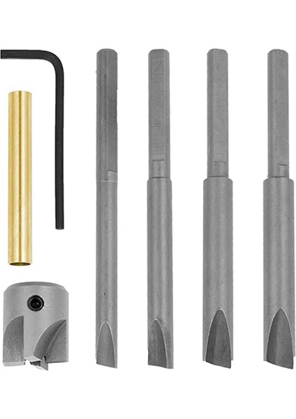 3/4 Inç Kesme Kafalı Kalem Kırpma Sistemi, 7mm, 8mm, 3/8 Inç, 10MM Pilot Şaftlar, Kalem Değirmeni Kırpma Seti (Yurt Dışından)