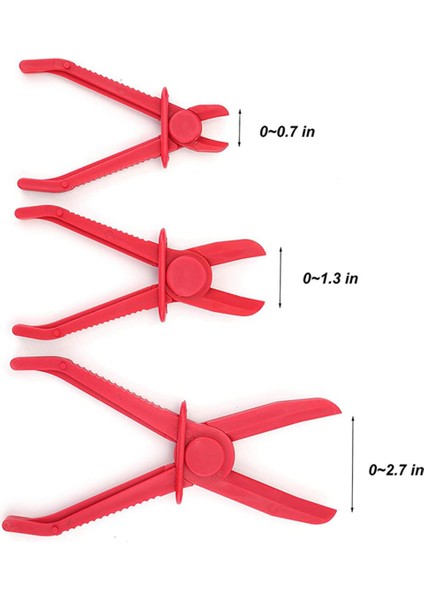 6'lı Paket Hortum Kelepçesi Pensesi, Hat Kelepçeleri Fren Hortumları Için Sıkıştırma Pensesi, Yakıt Hortumları, Gaz Hatları, Soğutma Hortumları, Radyatör Hortumları, Kırmızı (Yurt Dışından)