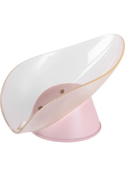 Sabun Kutusu Drenaj Sabunluk Ücretsiz Delikli Yaprak To T Çamaşır Sabunu Bulaşık Banyo Malzemeleri Pembe (Yurt Dışından)