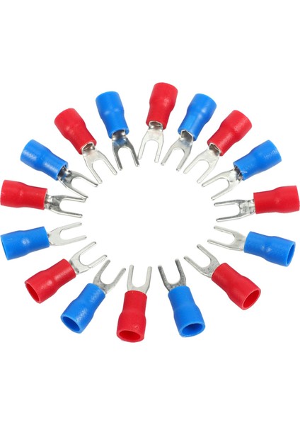 400 Adet 16-14 Awg Kırmızı Mavi Tel Konektörü Yalıtımlı Çatal Terminali #4 (Yurt Dışından) indirimleri