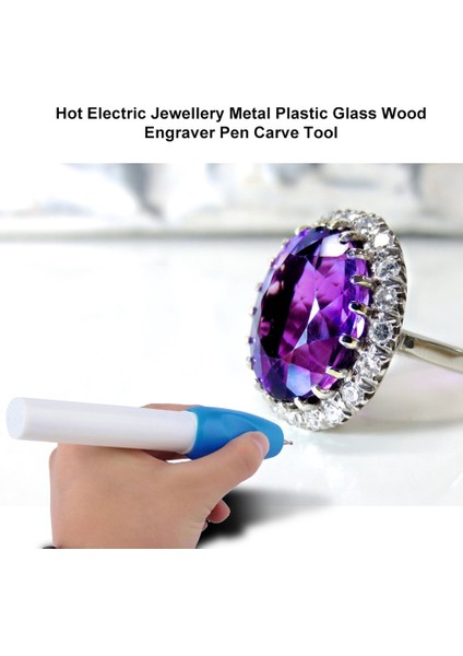 Ma Sıcak Elektrikli Mücevherat Metal Plastik Cam Ahşap Oymacı Kalem Carve Aracı Mavi + Beyaz (Yurt Dışından) modelleri