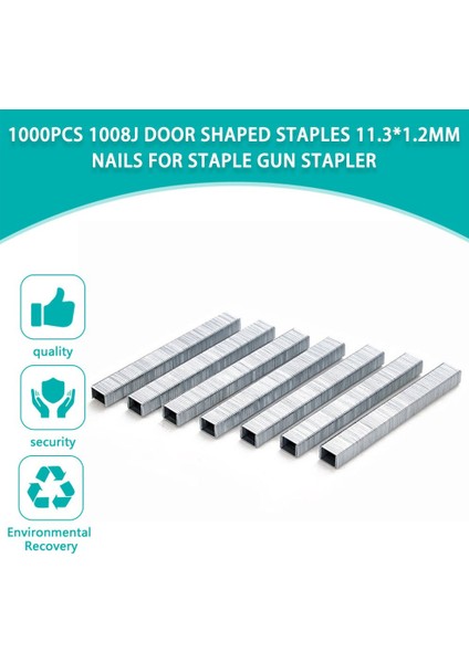 Ma 1000 Adet 1008J Kapı Şekilli Zımba 11.3*1.2mm Çiviler Zımba Tabancası Zımba (Yurt Dışından)