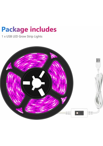 gr LED Grow Işık Şeridi Su Geçirmez Enerji Tasarruflu Tam Spektrum Kapalı Bitki Sebze Için Lamba Büyütün (Yurt Dışından)