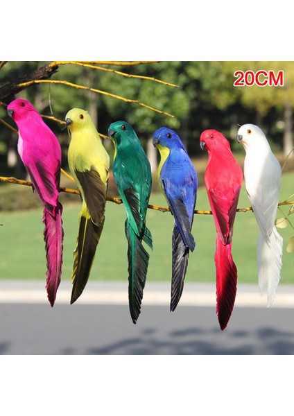 2020 Yeni 20CM Sevimli Renkli Yapay Papağan Kuş Ev Dekor Bahçe Malzemeleri Jessica (Yurt Dışından)