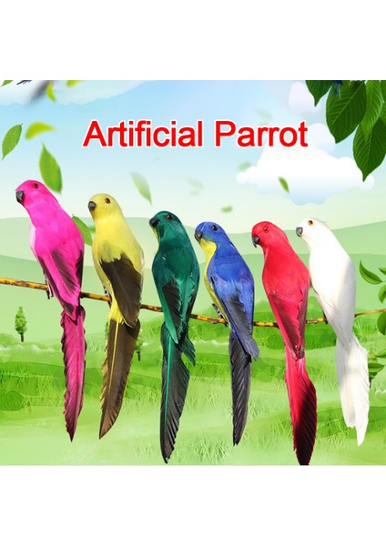 2020 Yeni 20CM Sevimli Renkli Yapay Papağan Kuş Ev Dekor Bahçe Malzemeleri Jessica (Yurt Dışından) modelleri