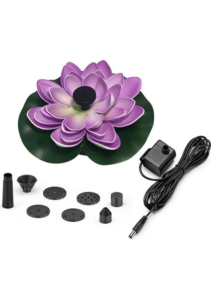 Güneş Lotus Yaprağı Çiçek Çeşmesi Pompası Su Pompası Kuş Banyosu Bahçe Yüzme Havuzu Balık Tankı Açık Güneş Çeşmesi Için 6 Nozullu (Yurt Dışından)