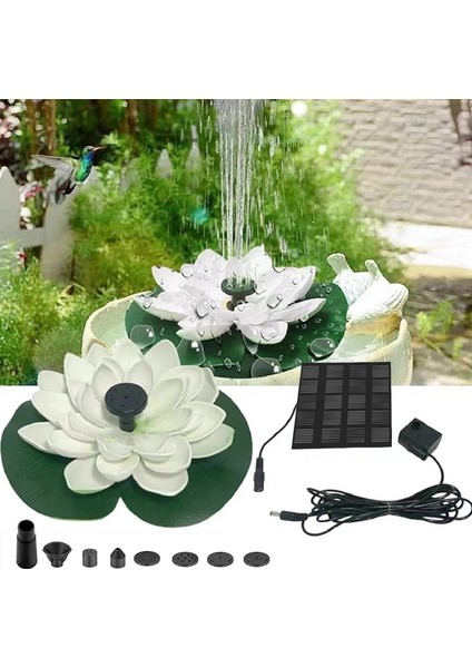 Güneş Lotus Yaprağı Çiçek Çeşmesi Pompası Su Pompası Kuş Banyosu Bahçe Yüzme Havuzu Balık Tankı Açık Güneş Çeşmesi Için 6 Nozullu (Yurt Dışından)