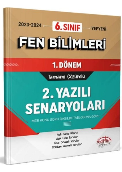 6. Sınıf Fen Bilimleri 1. Dönem Ortak Sınavı 2. Yazılı Senaryoları Tamamı Çözümlü