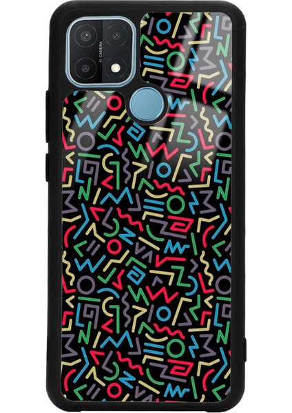 Oppo A15S Geometrik Renkler Tasarımlı Glossy Telefon Kılıfı