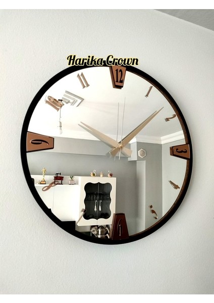 Gerçek Aynalı Dekoratif Duvar Saati (40- 50 Cm)