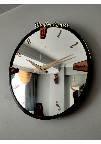 Gerçek Aynalı Dekoratif Duvar Saati (40- 50 Cm)