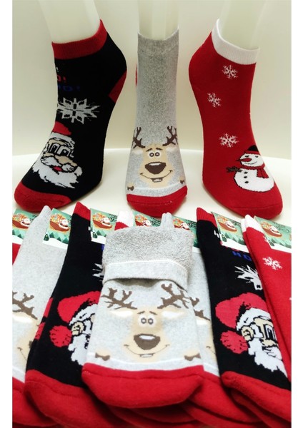Kışlık Havlu Çorap Yarım Konç Patik Unisex 12 Çift