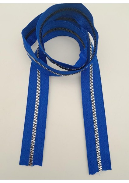 Ortası Gümüş Fermuar 100 cm Saks Mavi Renk fiyatları