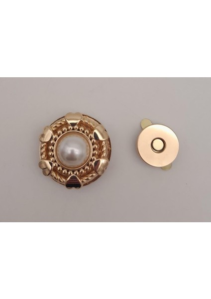 Light Gold Incili Mıknatıslı Kilit No:86