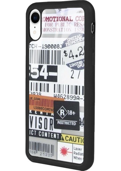 iPhone Xr Sticker Barkod Tasarımlı Glossy Telefon Kılıfı fiyatları