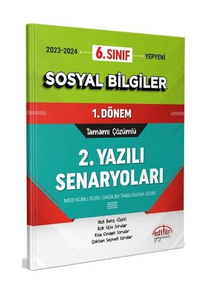 6. Sınıf Sosyal Bilgiler 1. Dönem Ortak Sınavı 2. Yazılı Senaryoları Tamamı Çözümlü