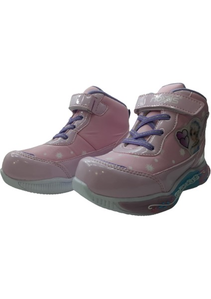 Kız Çocuk Pembe-Lila Ultra Hafif Taban Hologramlı Spor Bot Ayakkabı NOXIS3657-99