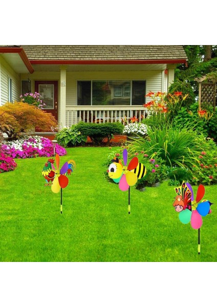 5 Adet Yel Değirmenleri Renkli Rüzgar Spinner 3D Hayvan Fırıldak Bahçe Süsleme Açık Yard Çim Veranda Dekor ve Parti Için (Yurt Dışından)