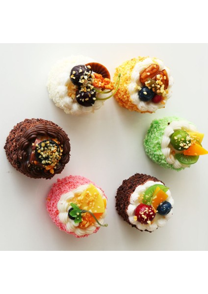 6 Adet Yapay Simülasyon Kek, Gerçekçi Cupcake Ekmek Tatlı Modeli Ekran Kek Fotoğraf Prop Ev Dekorasyon (Yurt Dışından) modelleri