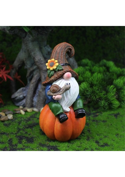 Güz Cüceler Heykeli Dekor, Sgiving Gnome Kabak Gnome Beyaz Sakal Gnome Heykeli Güz Kabak Peri Heykeli Reçine Deco (Yurt Dışından) modelleri