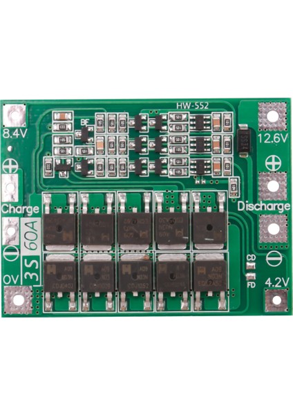 3s 60A Bms Kurulu Lityum Li-Ion 18650 Matkap Motoru Için Dengeli Koruma Levhası 11.1V 12.6V 18650 Lipo Hücre Modülü (Yurt Dışından)