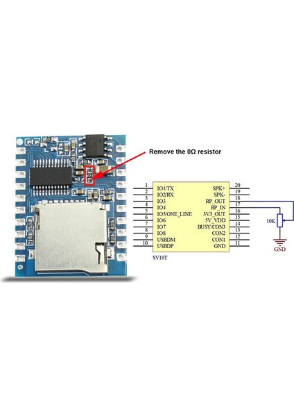 SV19T Ses Çalma Modülü Bire Bir Tetikleyici Seri Port Kontrol Segment Tetikleyici Mp3 Ses Modülü Desteği Tf Kart (Yurt Dışından)