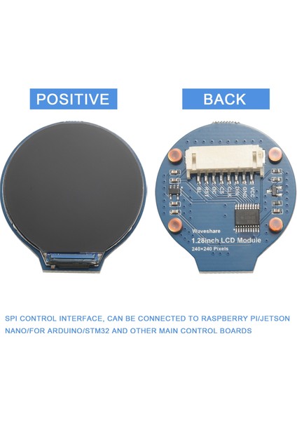 Raspberry Için 1.28 Inç Yuvarlak Ekran LCD Ekran Modülü GC9A01 Spı Iletişim Rgb 65K Renk Desteği (Yurt Dışından)
