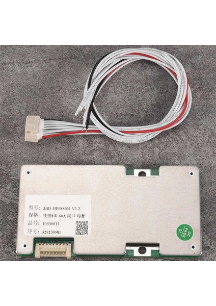 8s 24V 60A Bms Li-Iron Lityum Şarj Koruma Kartı, Güç Dengesi/geliştirilmiş Pcb Koruma Kartı (Yurt Dışından)