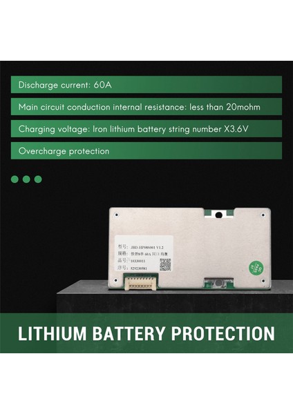 8s 24V 60A Bms Li-Iron Lityum Şarj Koruma Kartı, Güç Dengesi/geliştirilmiş Pcb Koruma Kartı (Yurt Dışından)