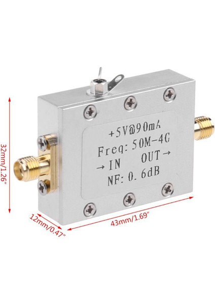 Rf Amplifikatörü Düşük Gürültülü Rf Amplifikatörü Amatör Radyo Modülü Kartı Lna 50M-4GHZ =0.6db (Yurt Dışından)