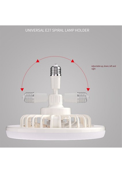 Uzaktan Kumandalı ve Işıklı Tavan Vantilatörleri Lamba Fanı E27 Dönüştürücü Tabanı Yatak Odası Oturma Odası Için Akıllı Sessiz Tavan Vantilatörleri (Yurt Dışından)