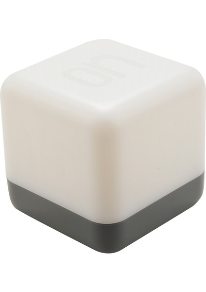 Uyku Işığı ile USB Şarj Kare Çevirme Zamanlayıcı Gece Lambası LED Enerji Tasarruflu Masa Lambası-Açık Gri (Yurt Dışından)