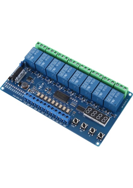 Dc 8V-36V 8 Kanallı Çok Fonksiyonlu Zaman Geciktirme Röle Arayüzü Devre Kartı Modülü Işık Çift Kırmızı Ekran ile (Yurt Dışından)