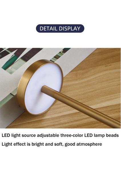Iskandinav Masa Lambası LED Dokunmatik Masa Lambası Bar Otel Cafe Dekorasyon Masa Lambası USB Şarj Gece Lambası Altın (Yurt Dışından)
