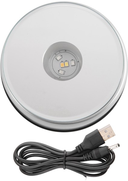 Kristaller Cam Sanatı Için Ekran Pikap Tabanı, USB Kablosu ile LED Renkli Dönen Kristal Ekran Tabanı Standı (Yurt Dışından) modelleri