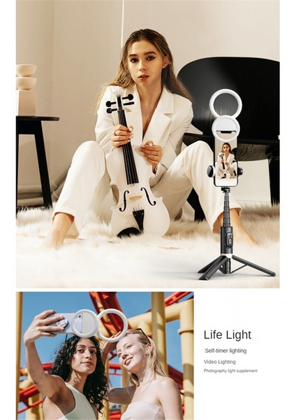 Cep Telefonu Güzellik Kullanışlı Taşınabilir Selfie Çok Açılı Dolgu Işığı Çok Fonksiyonlu Canlı Dolgu Işığı, Pembe (Yurt Dışından)