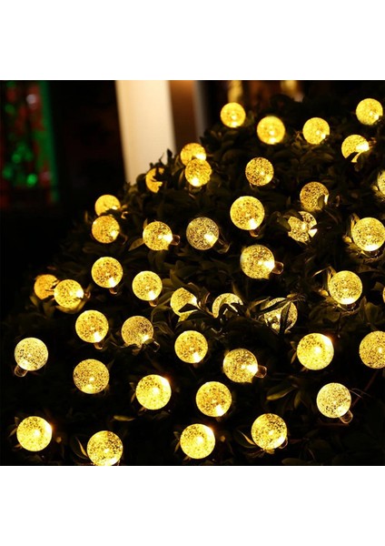 Modları Güneş Ampuller Kristal Top 5m LED Dize Işıklar Peri Işıklar Çelenk Noel Partisi Için Dış Dekorasyon (Yurt Dışından) fırsatları