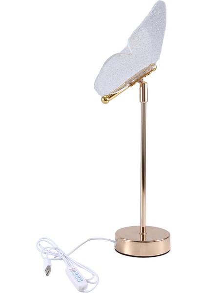 Kelebek Masa Lambası Iç Aydınlatma Düğmesi Ev Dekorasyon Yatak Odası Başucu Oturma Odası Masa Lambası Plug-In Modeli (Yurt Dışından)