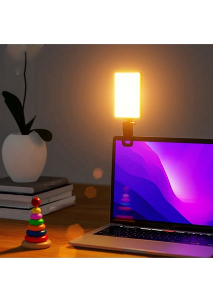 LED Yüksek Güçlü Şarj Edilebilir Klip Dolgu Işığı Telefon, Ped, Makyaj, Selfie, Vlog Için Ayarlanabilir Taşınabilir Lamba (Yurt Dışından)