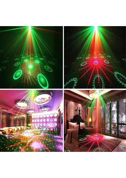 Sahne Parti Işıkları Dj Disko Lazer Işığı Projektör USB Lamba Düğün Ev Noel Uv Dekor Sahne Tatil Ses Efekti (Yurt Dışından) fiyatları