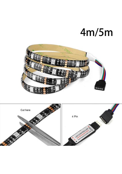 Su Geçirmez LED Işık Şeridi 5050RGB Renkli Tv Aydınlatma 5 Metre Esnek 24 Tuşlu Uzaktan Kumanda Dıy Iç Mekan Süslemeleri (Yurt Dışından) modelleri