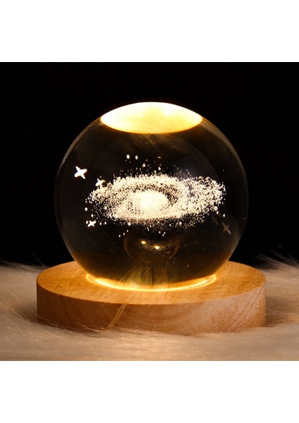 Kristal Top Gece Lambası Tabanı ile LED Masa Lambası Işıklı Yıldız Galaxy USB Güç Sıcak Gece Lambası Bulutsusu Çocuk Için (Yurt Dışından)