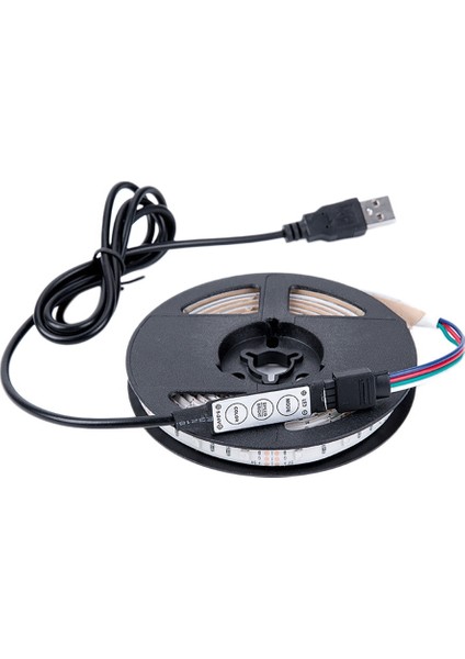 LED Işık Su Geçirmez Değildir 2835RGB 3 Düğme Uzaktan Kumanda 5V Esnek Işık Yatak Odası Dekorasyon Işığı 1 Metre (Yurt Dışından)
