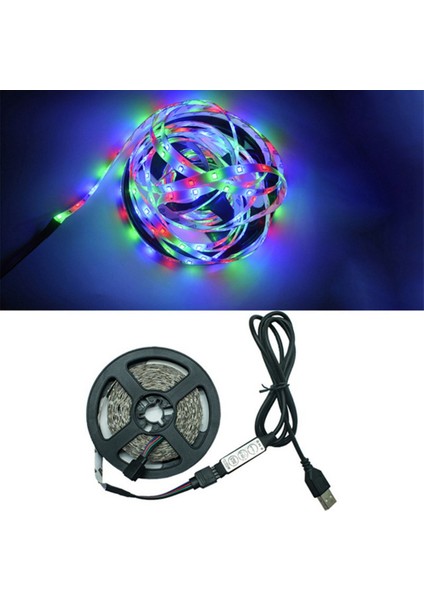 LED Işık Su Geçirmez Değildir 2835RGB 3 Düğme Uzaktan Kumanda 5V Esnek Işık Yatak Odası Dekorasyon Işığı 1 Metre (Yurt Dışından)
