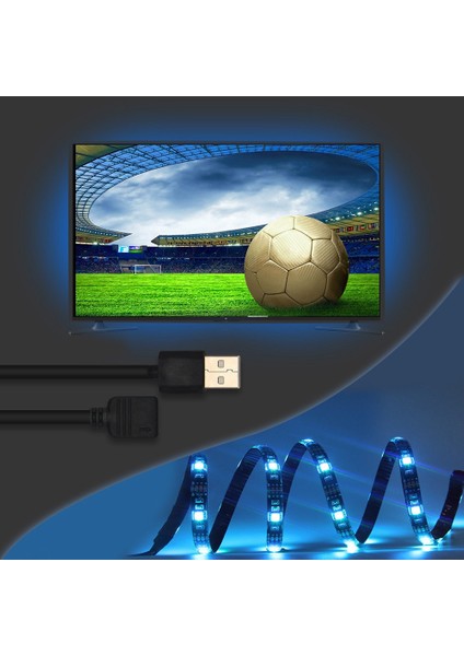 LED Işık Su Geçirmez Değildir 2835RGB 3 Düğme Uzaktan Kumanda 5V Esnek Işık Yatak Odası Dekorasyon Işığı 1 Metre (Yurt Dışından)